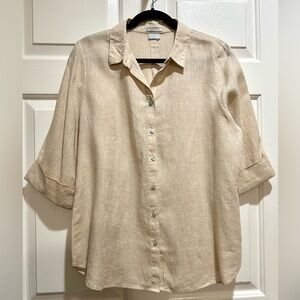 Chico's Light Tan Linen Shirt
